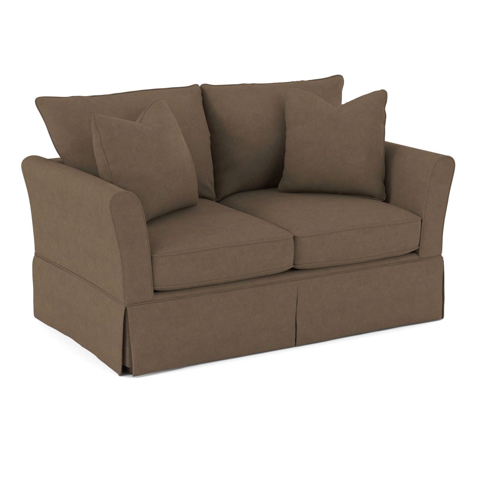 Shelby 60'' Upholstered Sleeper Sofa, Bella Cocoa Performance Velvet