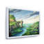Paysage de fantaisie bleue avec rivière sinueuse - Impression sur toile-59760139-59760143