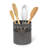 Lattice Stainless Steel Round Utensil Crock