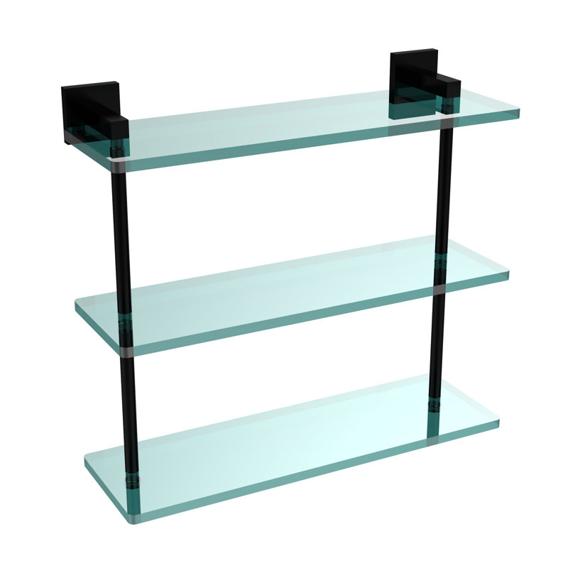 Haranu 3 Piece Tiered Shelf, Matte Black