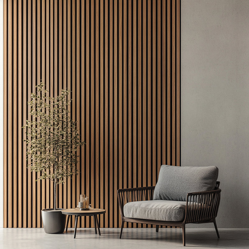 H 5,25 po x P 0,75 po, 96" H x 5.25" W x 0.75" D, Red Oak