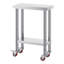 Table de travail en acier inoxydable avec 4 pieds pivotants, 30 x 60 x 86 cm (12 x 24 x 34 pouces), idéale pour les cuisines professionnelles, les buffets et la restauration. Épaisseur : 0,8 mm. Grande capacité de rangement. Table de 81 cm (32 pouces) offrant une excellente stabilité.-1406798238