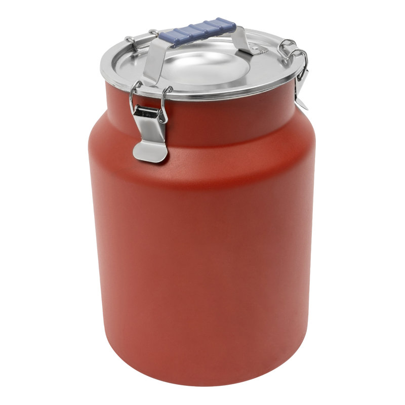Contenant alimentaire en acier inoxydable 12L / 3,17 gallons avec couvercle, Rouge