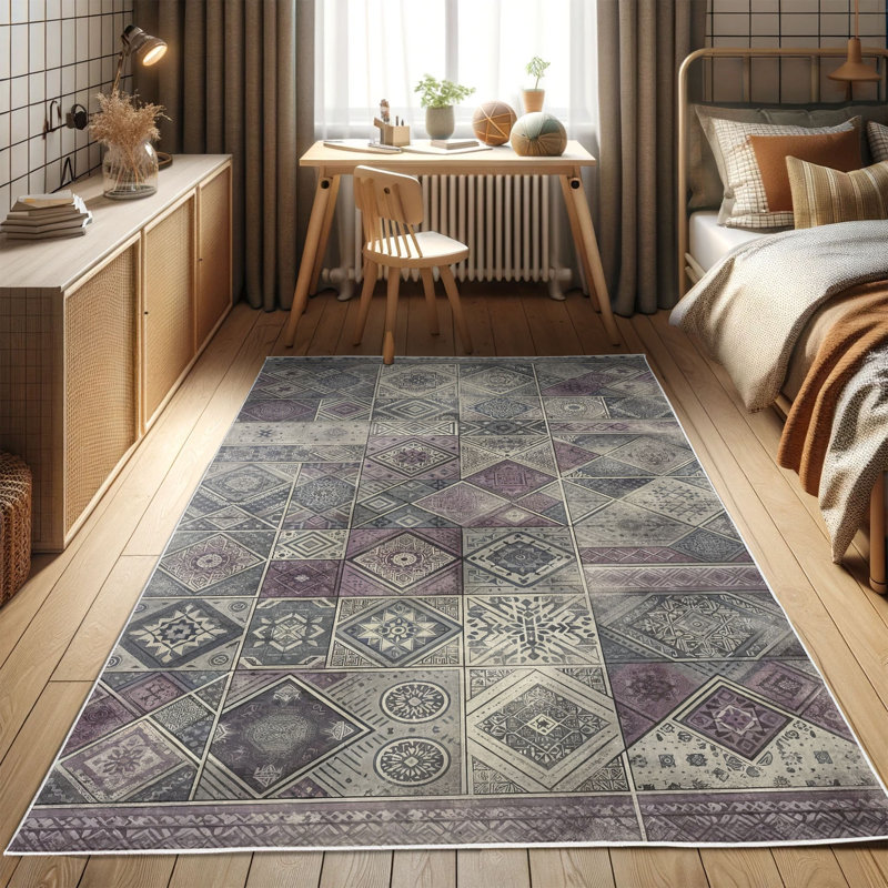 Machine Printed 177cm X 122cm Area Rug
