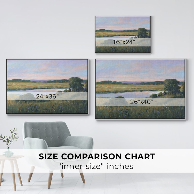 " Spring Marsh II ", 25" H x 37" W x 2" D, White