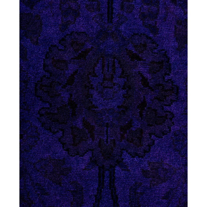 Overdyed One-of-a-Kind 3' 1" X 10' 7" Hand Knotted Area Rug