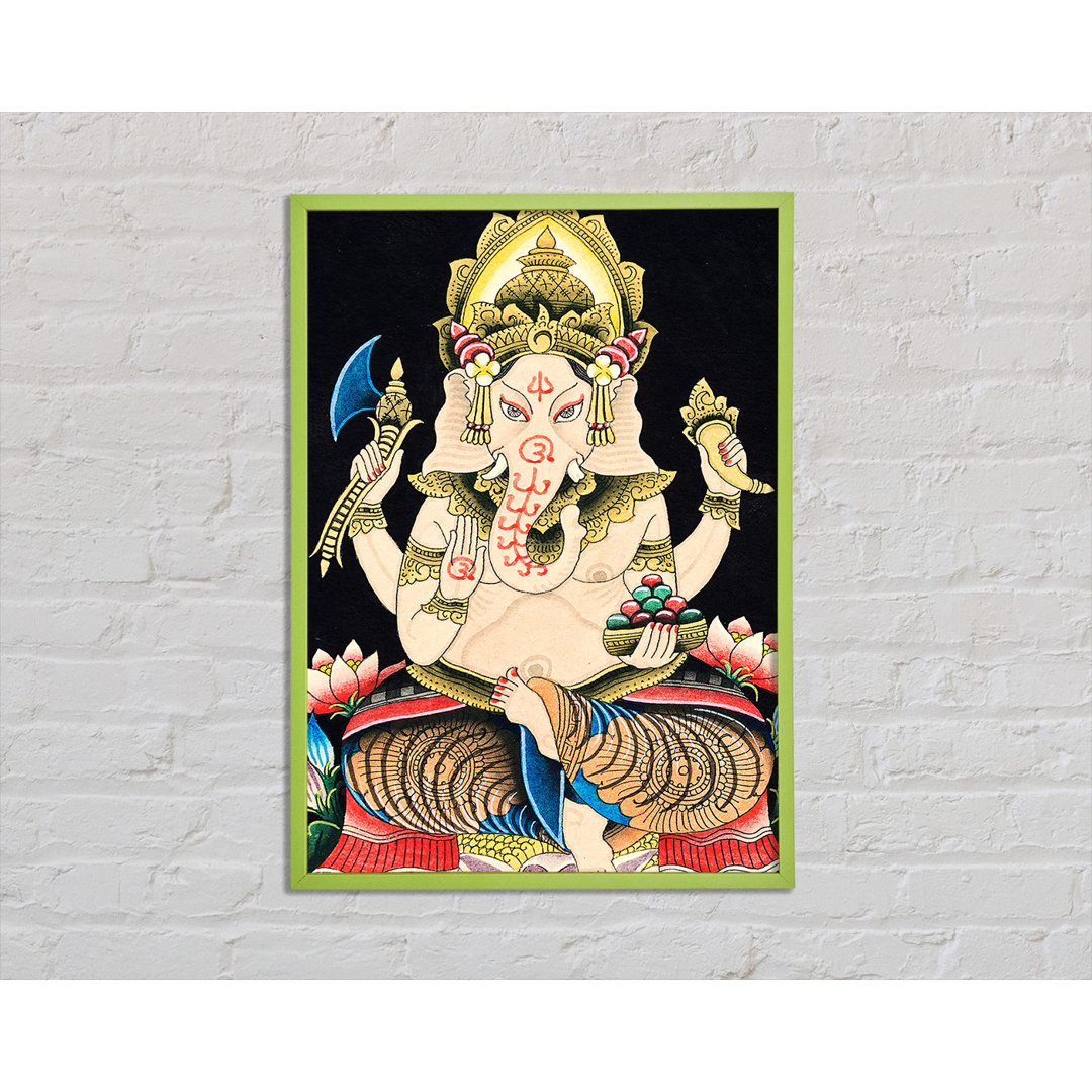 Caleigh Hindu Gott Ganesha 2 Gerahmter Druck Wandkunst