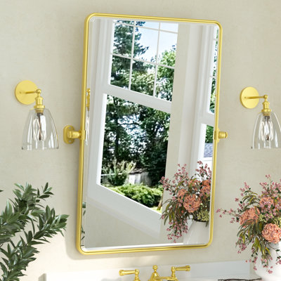Parren Beveled Adjustable Mirror with Aluminum Frame 