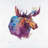 Abstract moose - 32"x32" art on canvas