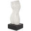 Sculpture Cole et marbre gris à forme abstraite avec base en bloc noir