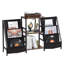 Record Player Stand, 3 Tiers Metal Vinyl Record Stand, Holds up to 280 Albums, Turntable Stand with Record Holder Vinyl Display Shelf, Wooden Record Holder Ideal for Bedroom, Living Room