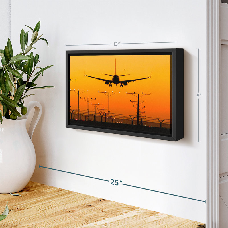 «Art Landing Silhouette Wall Art», H 9 po x l 13 po