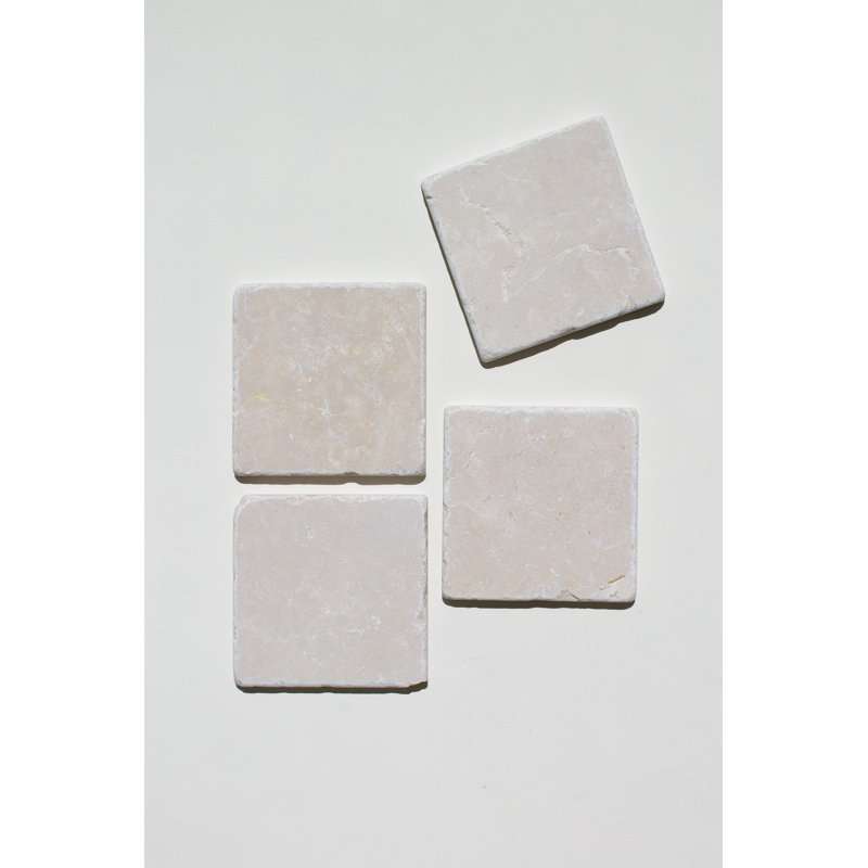 Ensemble de sous-verres en marbre, White