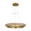Sean Lavin Grace LED Ring Chandelier in Hand Rubbed Antique Brass/Natural Oak with Wood shade