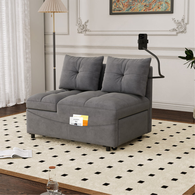 1 canapé-lit pliable polyvalent en 3 longueurs, Gris
