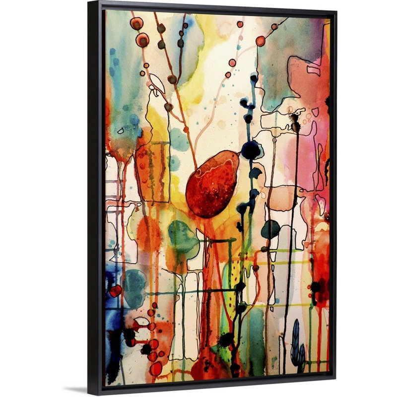 Le Troubadour - reproduction d'art sur toile, Cadre flottant noir, H 49,7 po x l 33,7 po x P 1,75 po