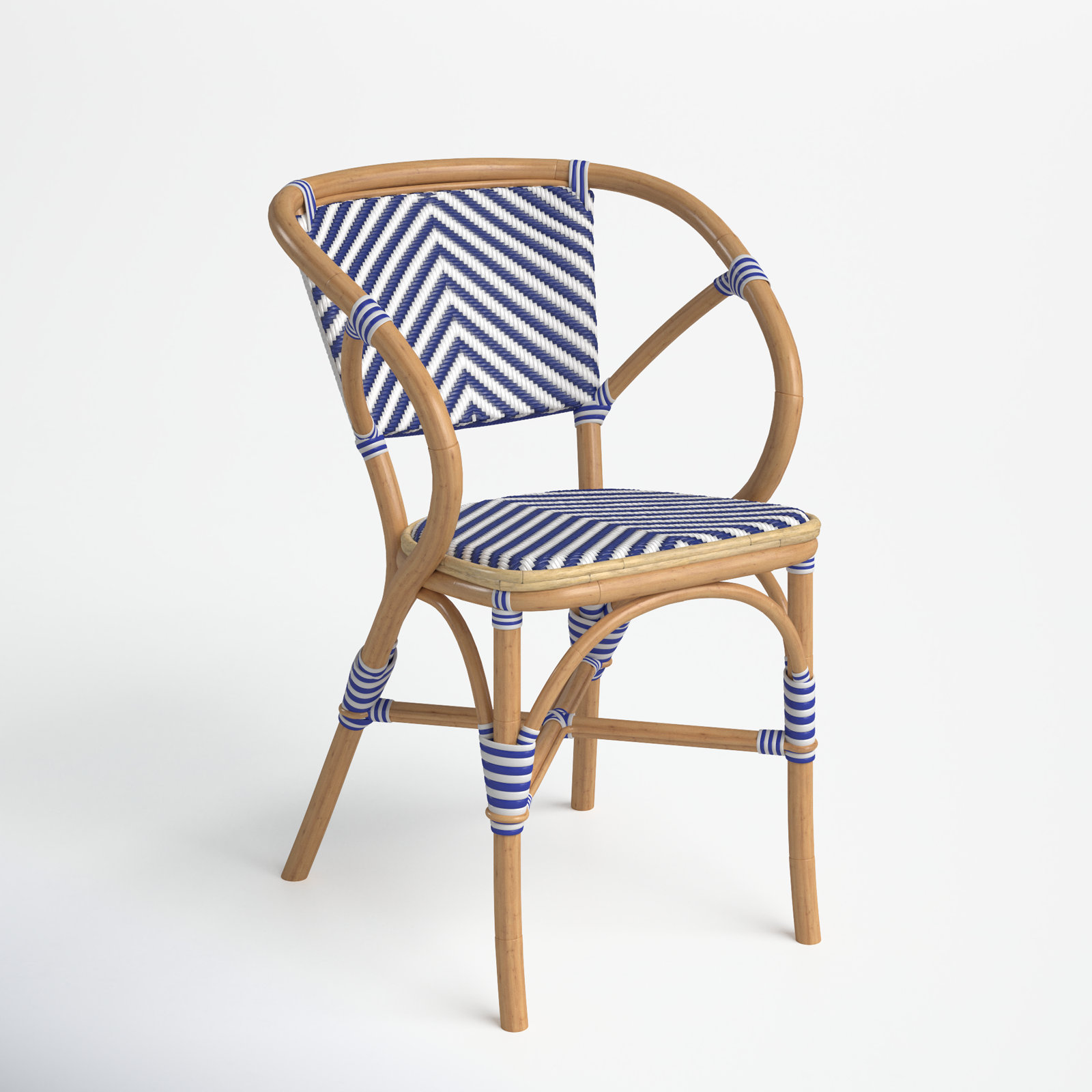 Clint Upholstered Barrel Chair, Blue