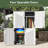 64 Cu.ft Vertical Storage Sheds Outdoor Waterproof With Shelves And Floor