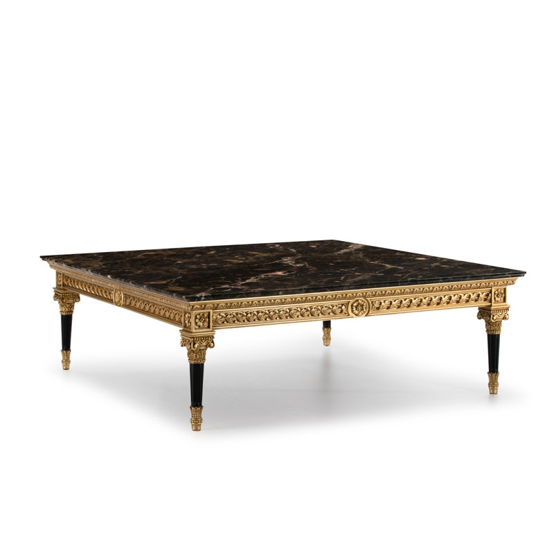 Table basse carrée / plateau en marbre