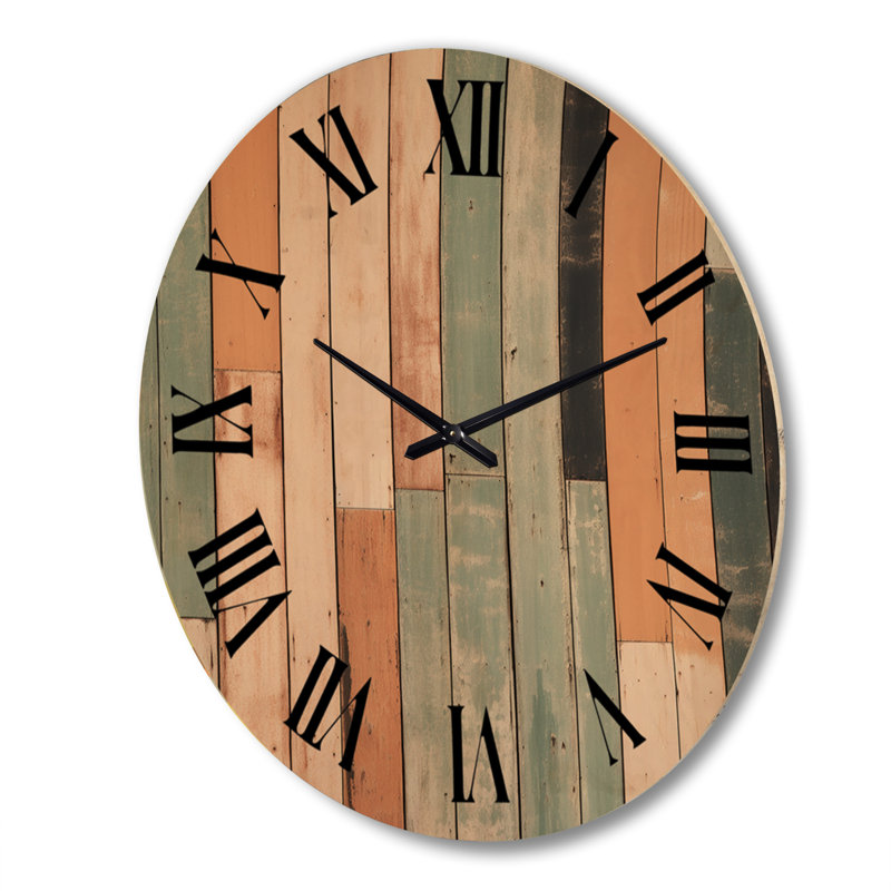 Horloge murale en bois massif Tyashia, Très grand