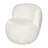 Polyester Rounded Barrel White Accent Chair