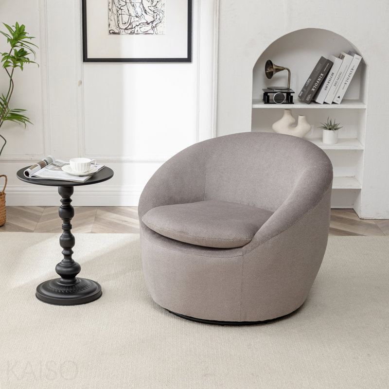 Fauteuil demi-tonneau Winnie, Gray Fabric