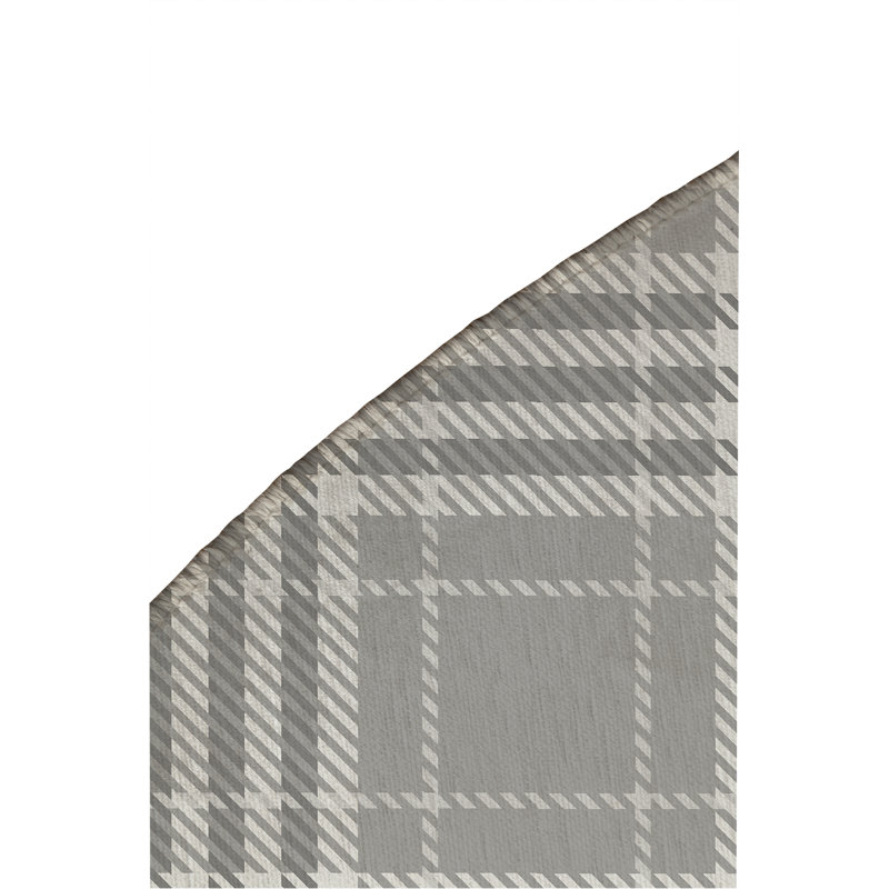 Christopher Plaid Green Kids Play Mat, Grey
