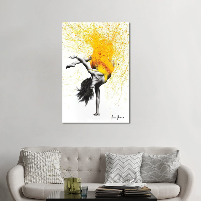 Break in Dance par Ashvin Harrison - impression d'art graphique, Aucun mat, H 48 po x l 32 po x P 1,5 po, Toile tendue