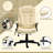 HOMCOM High Back Vibration Massage Office Chair with 6 Vibration Points,Heated Reclining PU Leather Computer Chair with Armrest and Remote,Beige-970339806