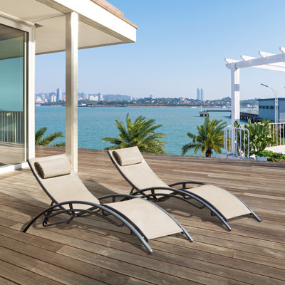 Chaise longue inclinable 66,9 po Tarazon