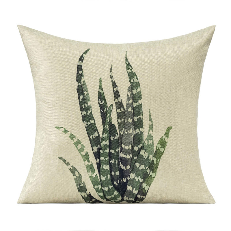 Searce Green Square Throw Pillow Cover