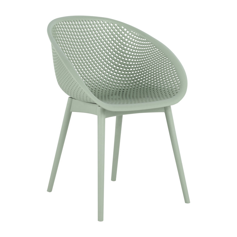 Ensemble de 2 chaises longues modernes, Vert clair