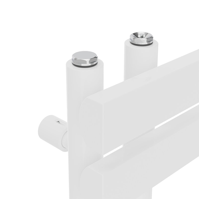 Arulappu Designer Towel Rail Heated Towel Rails, 80cm H x 60cm W, White
