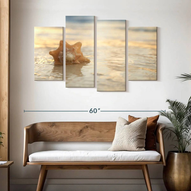 Sunrise seashell Aletra, 32" H x 52" W