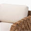 Fauteuil d'appoint pivotant, fauteuil demi-tonneau avec coussin de dossier et structure en bois pour le salon, la chambre à coucher et le bureau