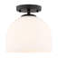 Luminaire semi-encastré à dôme transitionnel noir mat de 9,25 po Shelby Shelby-126645930