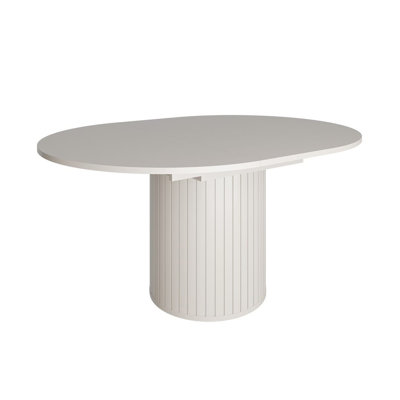Taree Extending Dining Table 120-160 cm - Modern Round Dining with Smooth Extension