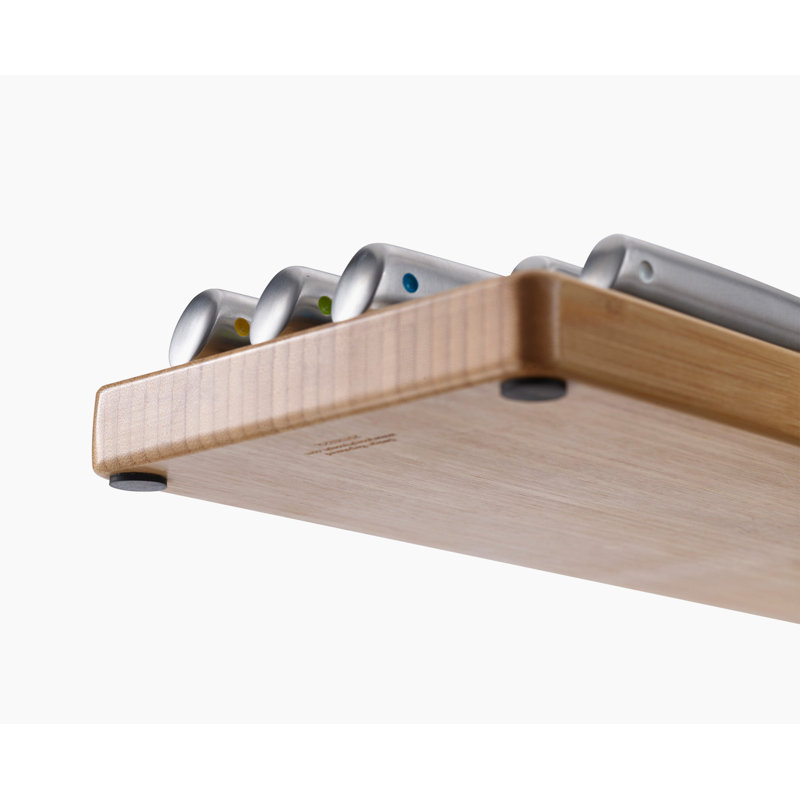 Joseph Joseph Joseph Joseph Elevate Steel 5-Piece Knife Set with In-Drawer Bamboo Storage Tray