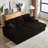 4-Piece 84" Upholstery Loveseat Sofa Bed With 2 toss pillows & 2 Movable Storage Ottomans-1648674818