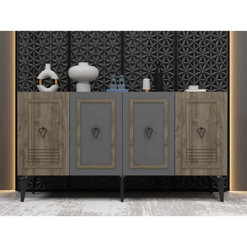 Abreha 150cm Sideboard, Brown/Grey