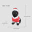 Figurine de Noël carlin avec un père Noël