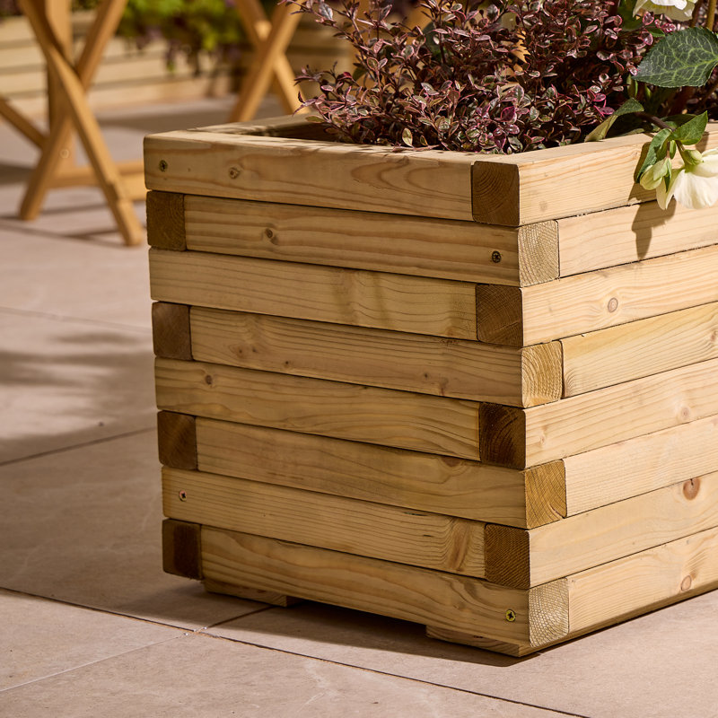 Wood Planter Box, 37 cm H x 150 cm W x 40 cm D