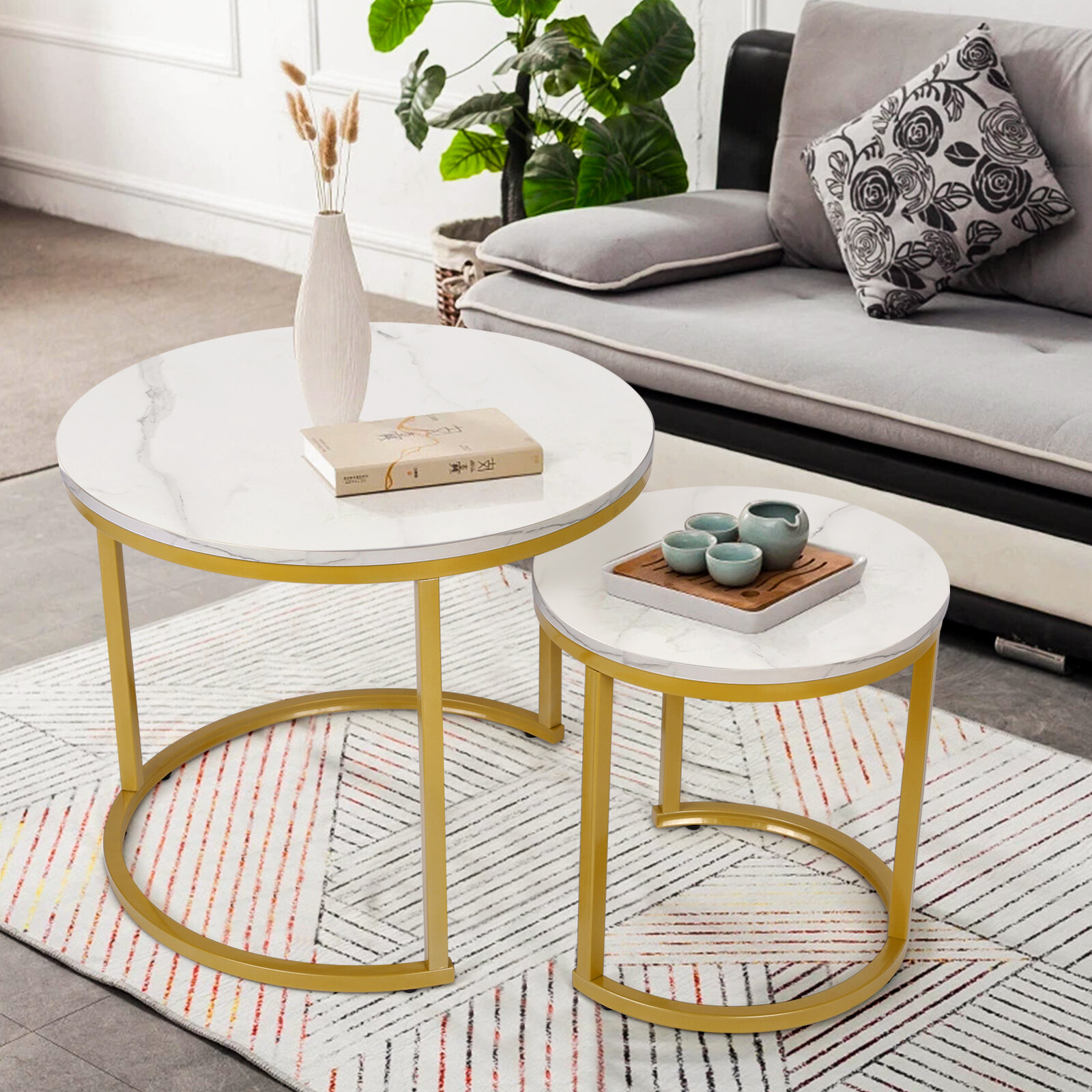 17 Stories Briajah Nesting Coffee Table & Reviews | Wayfair