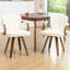 Chaises de salle à manger pivotantes Mid-Century rembourrées en cuir avec accoudoirs-686434594