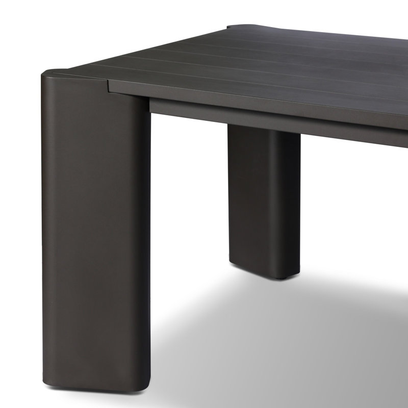 Soho Outdoor Metal Dining Table 86"-Bronze, Bronze