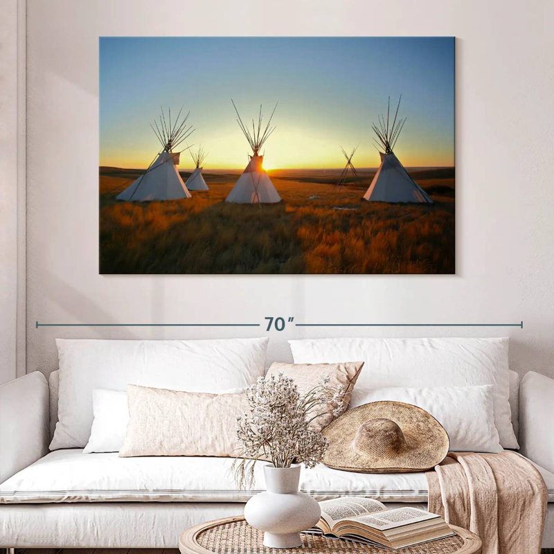 Lelar American Indian Teepees, 34" H x 51" W