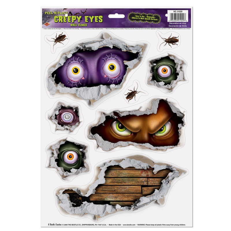 Halloween Creepy Eyes Peel 'N Place