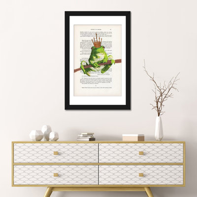 «Vintage Paper Series: Prince Frog», reproduction d'impression sur toile
