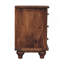 Table de chevet en bois Valencia, brun, 3 tiroirs