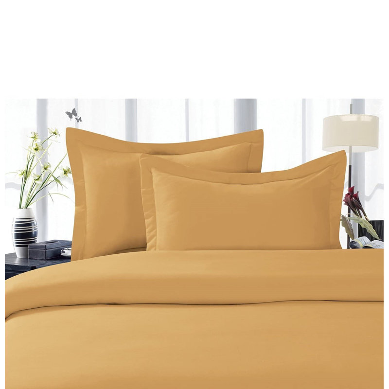 Polyester Jersey Knit Duvet Cover, Twin/Twin XL Duvet Cover + 1 Sham, Camel-Gold